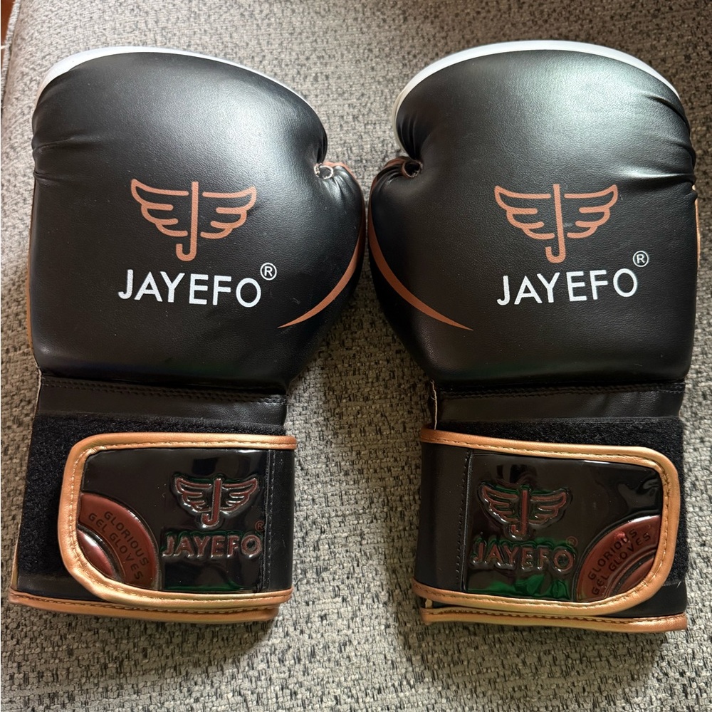 Men's Black and Copper Boxing Gloves
